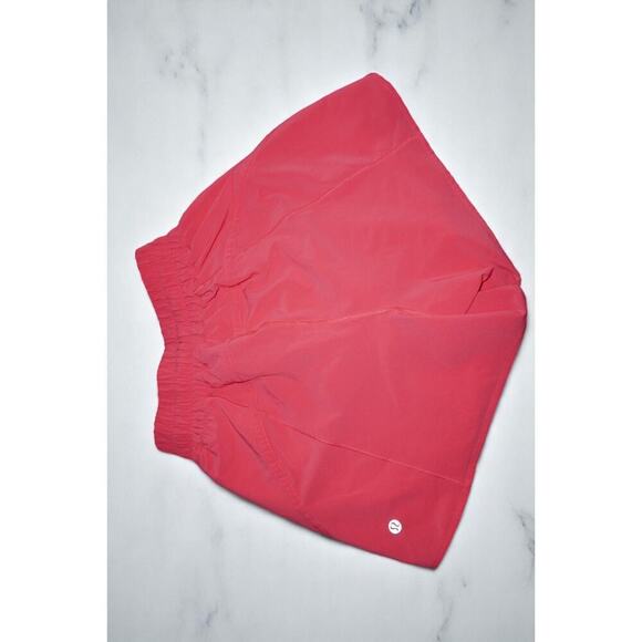 Lululemon Speed Up Shorts 4" Lined Coral Red Women’s Size 4 Running Gym Active - Picture 5 of 13